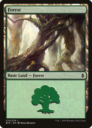 Forest (270) [Battle for Zendikar] | Gate City Games LLC