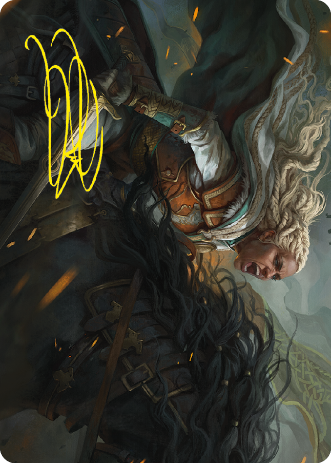 Eowyn, Fearless Knight Art Card (Gold-Stamped Signature) [The Lord of the Rings: Tales of Middle-earth Art Series] | Gate City Games LLC