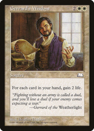 Gerrard's Wisdom [Weatherlight] | Gate City Games LLC