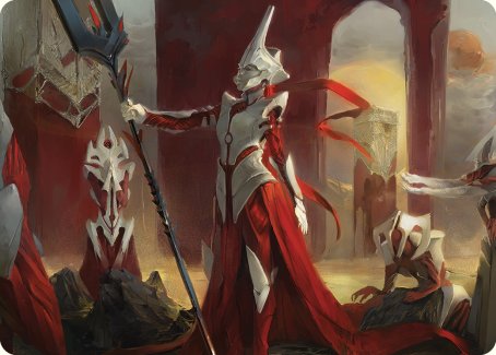 Porcelain Zealot Art Card [Phyrexia: All Will Be One Art Series] | Gate City Games LLC