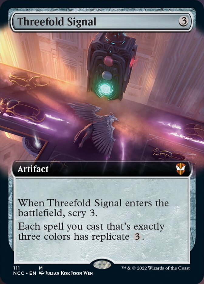 Threefold Signal (Extended Art) [Streets of New Capenna Commander] | Gate City Games LLC