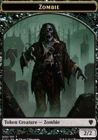 Zombie (005) // Gold (010) Double-sided Token [Commander 2017 Tokens] | Gate City Games LLC