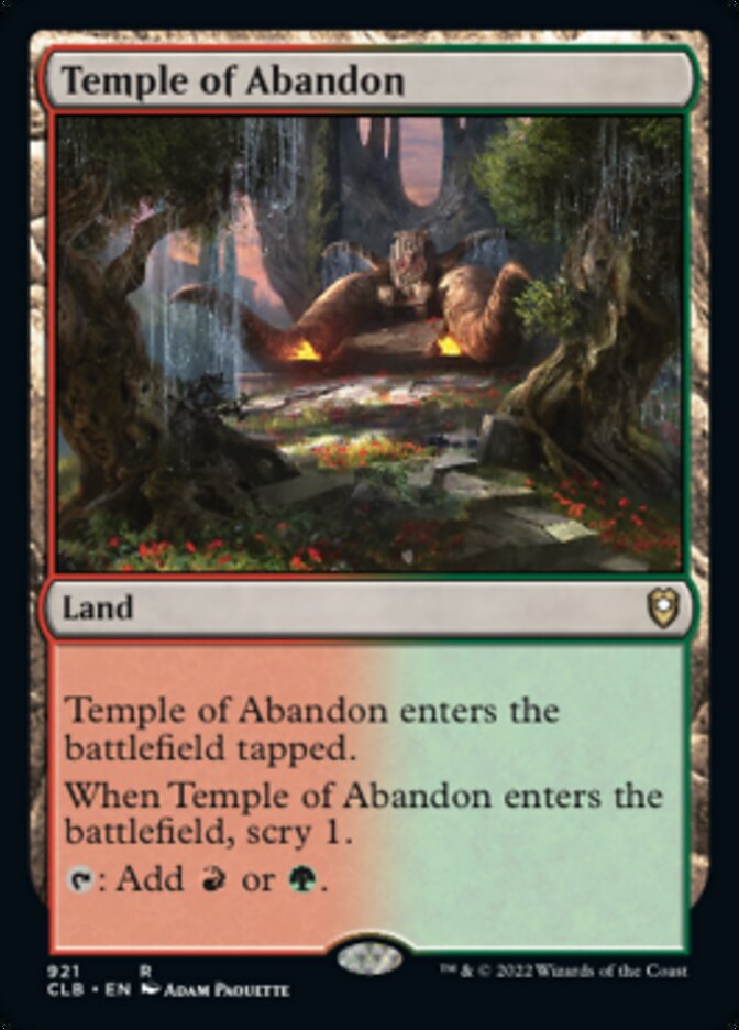 Temple of Abandon [Commander Legends: Battle for Baldur's Gate] | Gate City Games LLC