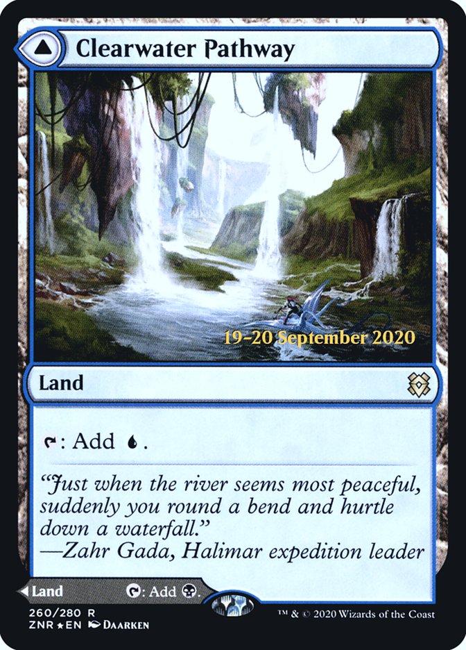 Clearwater Pathway // Murkwater Pathway  [Zendikar Rising Prerelease Promos] | Gate City Games LLC