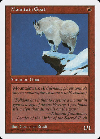 Mountain Goat [Fifth Edition] | Gate City Games LLC