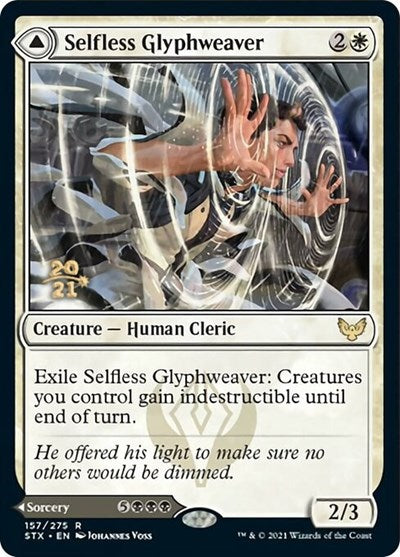 Selfless Glyphweaver // Deadly Vanity [Strixhaven: School of Mages Prerelease Promos] | Gate City Games LLC
