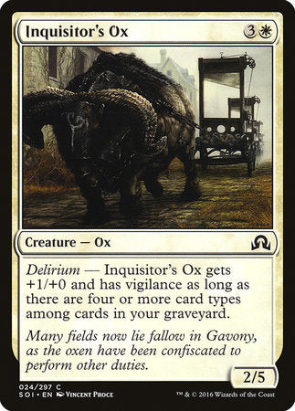 Inquisitor's Ox [Shadows over Innistrad] | Gate City Games LLC