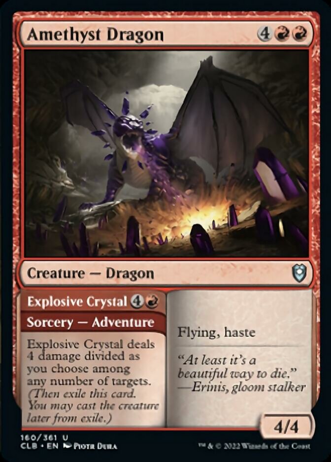 Amethyst Dragon // Explosive Crystal [Commander Legends: Battle for Baldur's Gate] | Gate City Games LLC