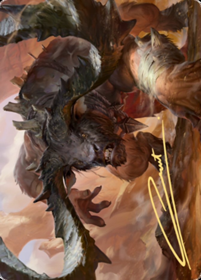 Moraug, Fury of Akoum Art Card (Gold-Stamped Signature) [Zendikar Rising Art Series] | Gate City Games LLC