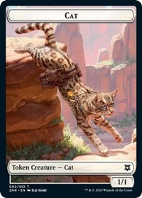 Cat // Construct Double-sided Token [Zendikar Rising Tokens] | Gate City Games LLC