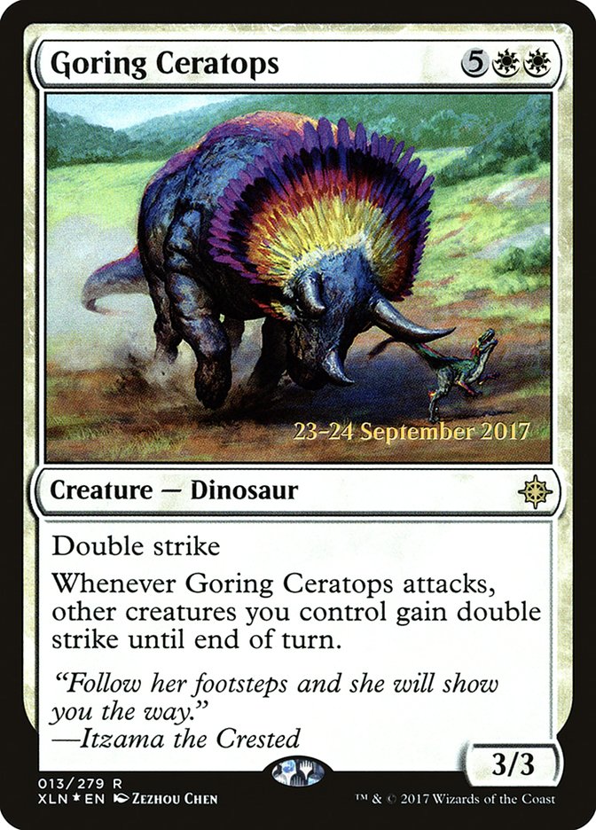 Goring Ceratops  [Ixalan Prerelease Promos] | Gate City Games LLC