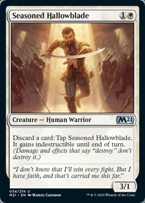 Seasoned Hallowblade [Core Set 2021] | Gate City Games LLC