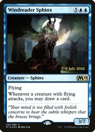 Windreader Sphinx [Core Set 2019 Promos] | Gate City Games LLC