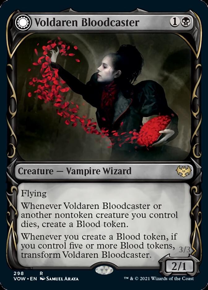 Voldaren Bloodcaster // Bloodbat Summoner (Showcase Fang Frame) [Innistrad: Crimson Vow] | Gate City Games LLC