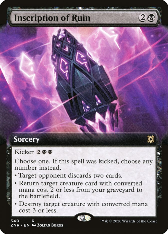 Inscription of Ruin (Extended Art) [Zendikar Rising] | Gate City Games LLC