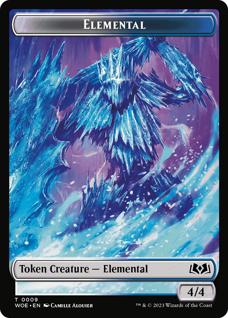 Elemental // Food (0013) Double-Sided Token [Wilds of Eldraine Tokens] | Gate City Games LLC