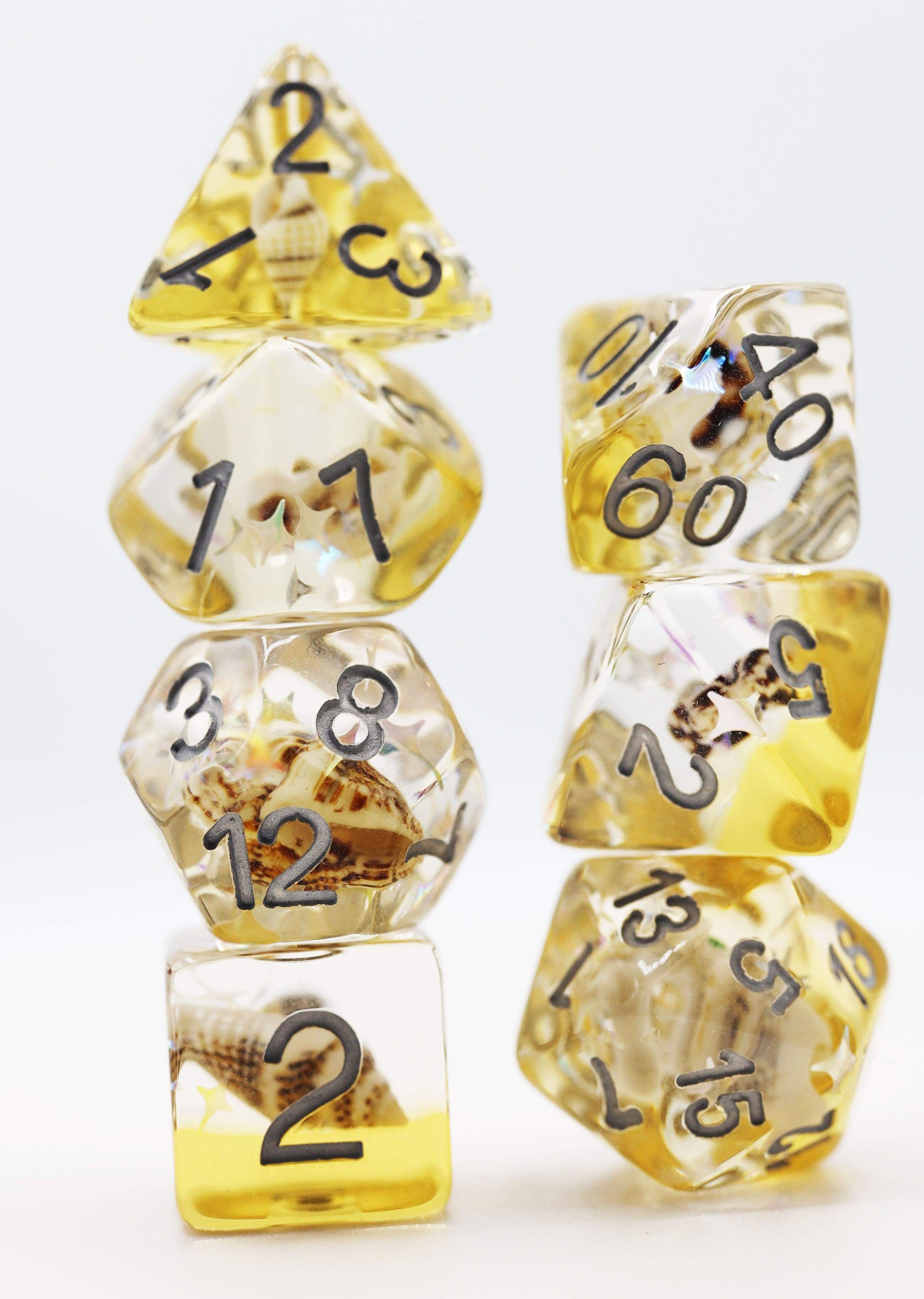 Gold Beach Conch RPG Dice Set | Gate City Games LLC