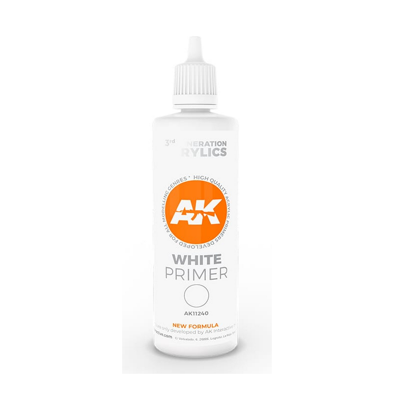 AK Interactive White Primer 100ml | Gate City Games LLC