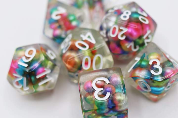 Colorful Pearl RPG Dice Set | Gate City Games LLC