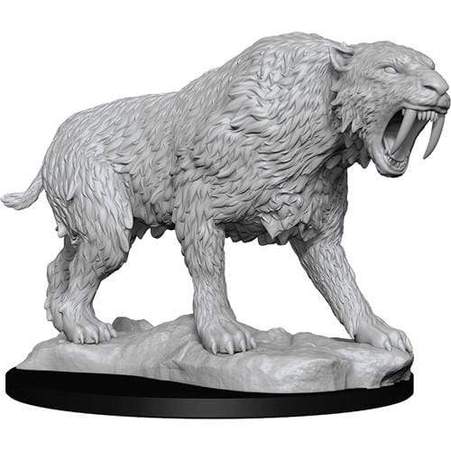 Wizkids Deep Cuts Unpainted Saber-Tooth Tiger | Gate City Games LLC