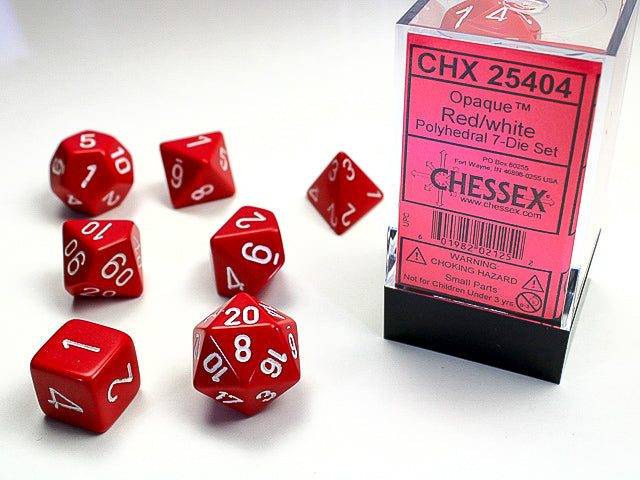 Chessex Opaque Polyhedral 7-Die Set | Gate City Games LLC