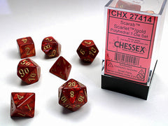 Chessex Scarab Polyhedral Dice Set | Gate City Games LLC