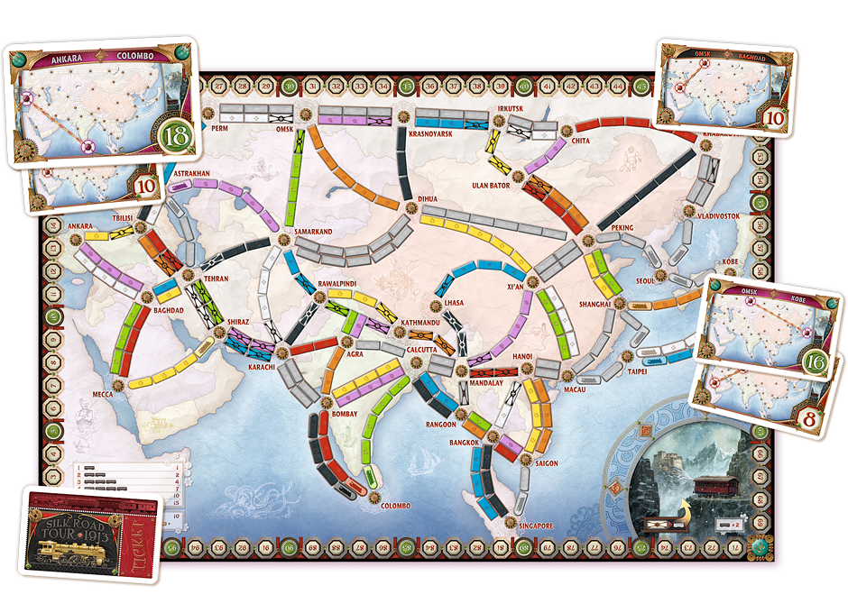 Ticket to Ride Map Collection Volume 1 Asia | Gate City Games LLC