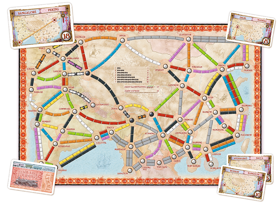 Ticket to Ride Map Collection Volume 1 Asia | Gate City Games LLC
