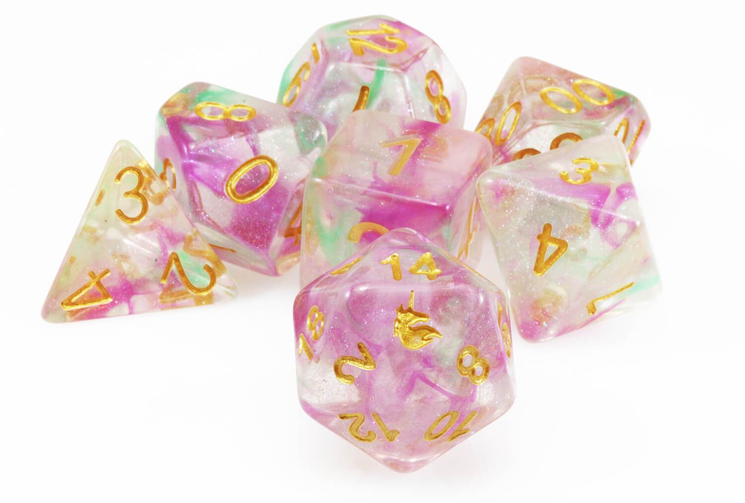 MDG 16mm Resin Unicorn Dice Set | Gate City Games LLC